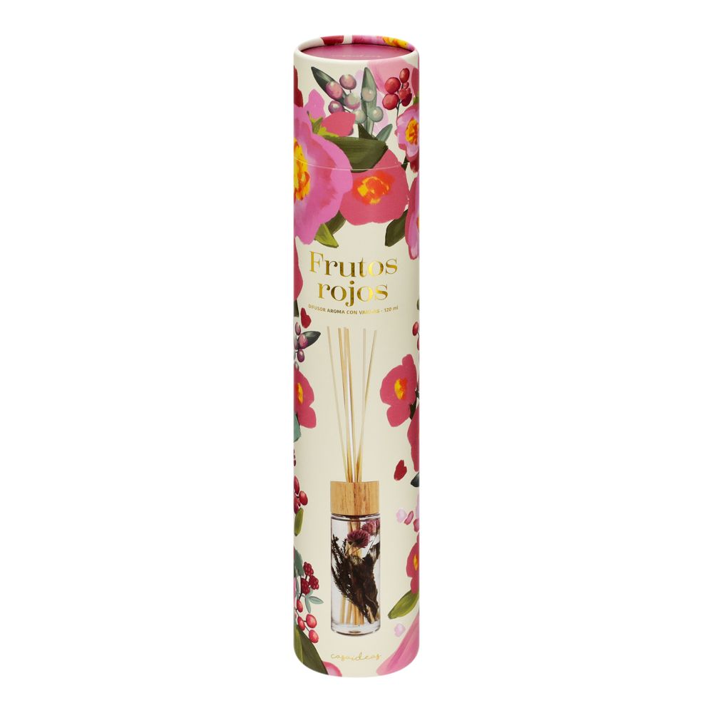 Botella con Varitas Aromáticas frutos rojos 120 ml