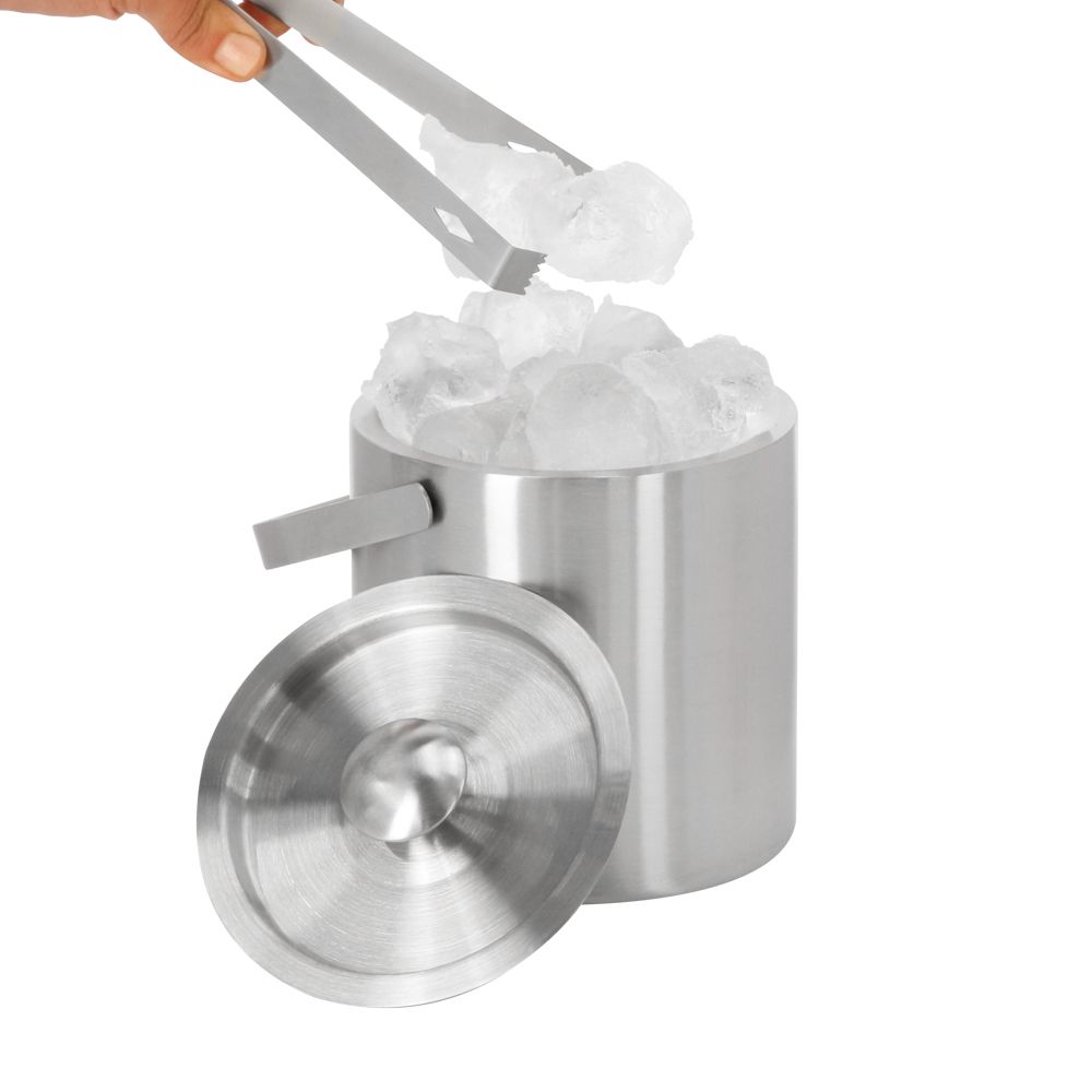 Hielera con pinzas de acero inoxidable