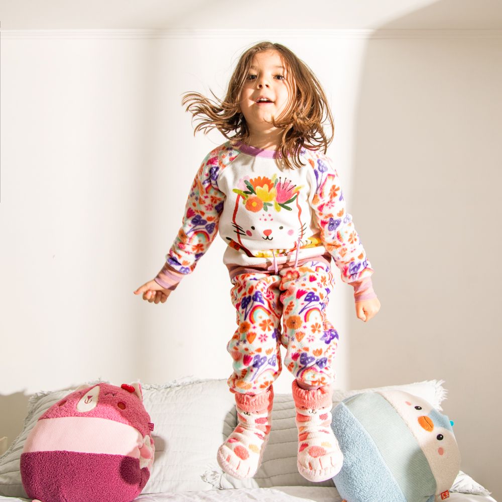 Pijama infantil de franela y polar coral talla 6