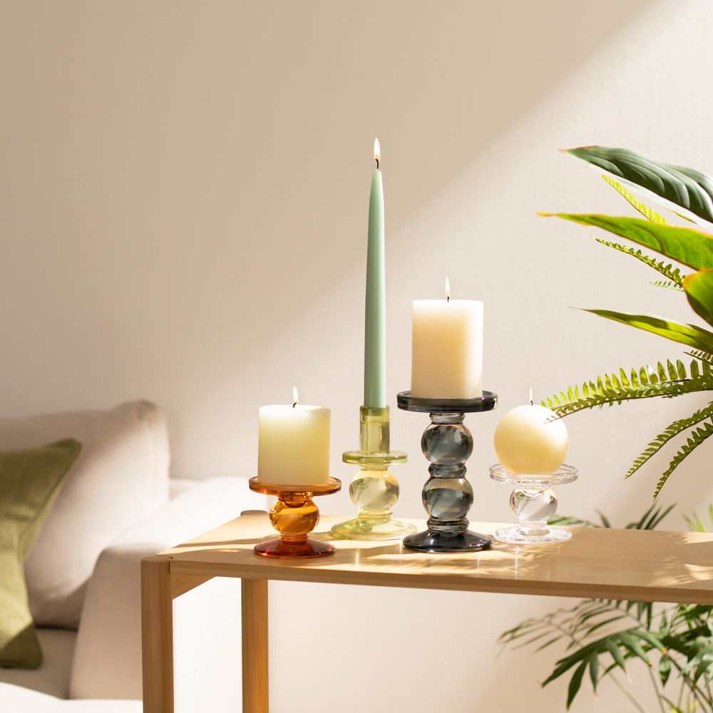 Candelabro perfil de vidrio 10x15 cm