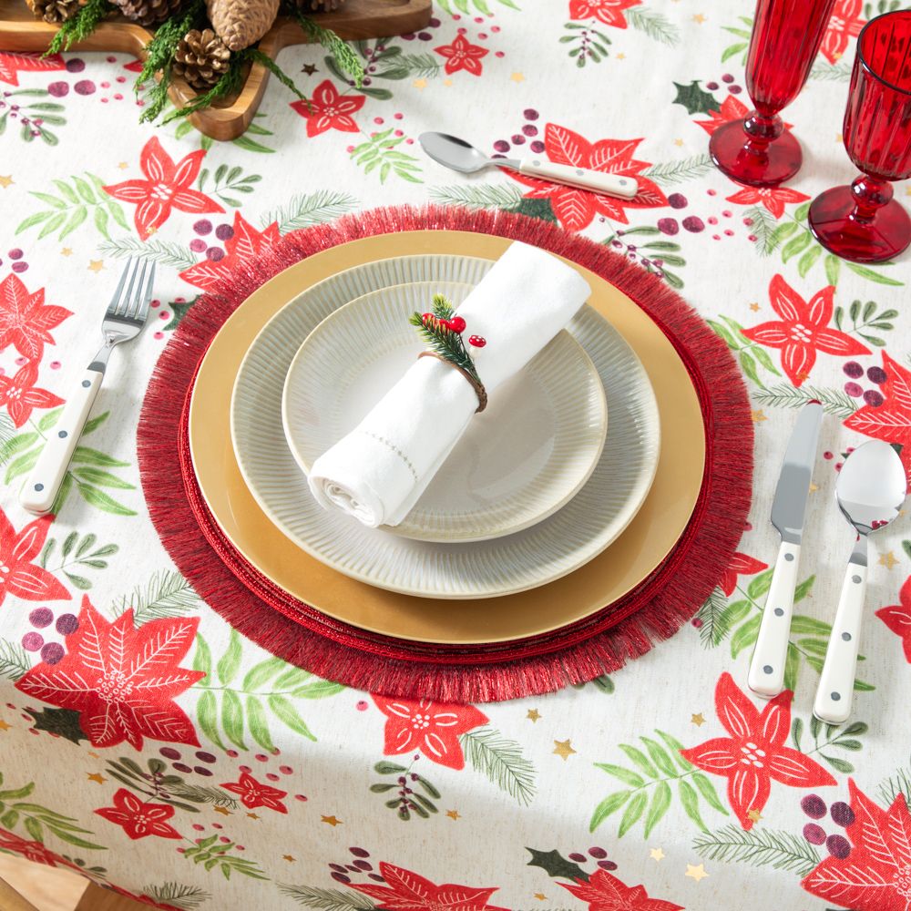 Individual redondo tejido navideño diámetro 38 cm