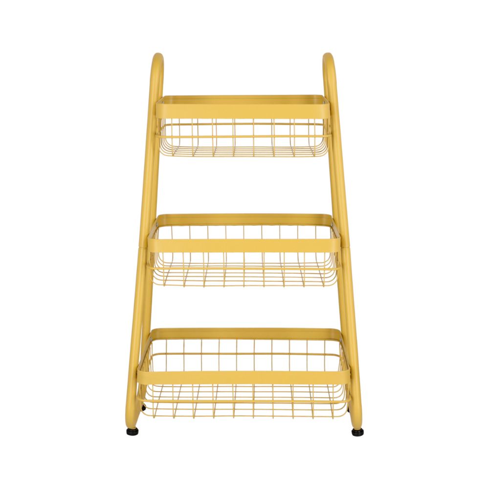 Verdulero Acero Pintado 3 Niveles Diseño Pirámide 35.6x29.2x76.5 cm