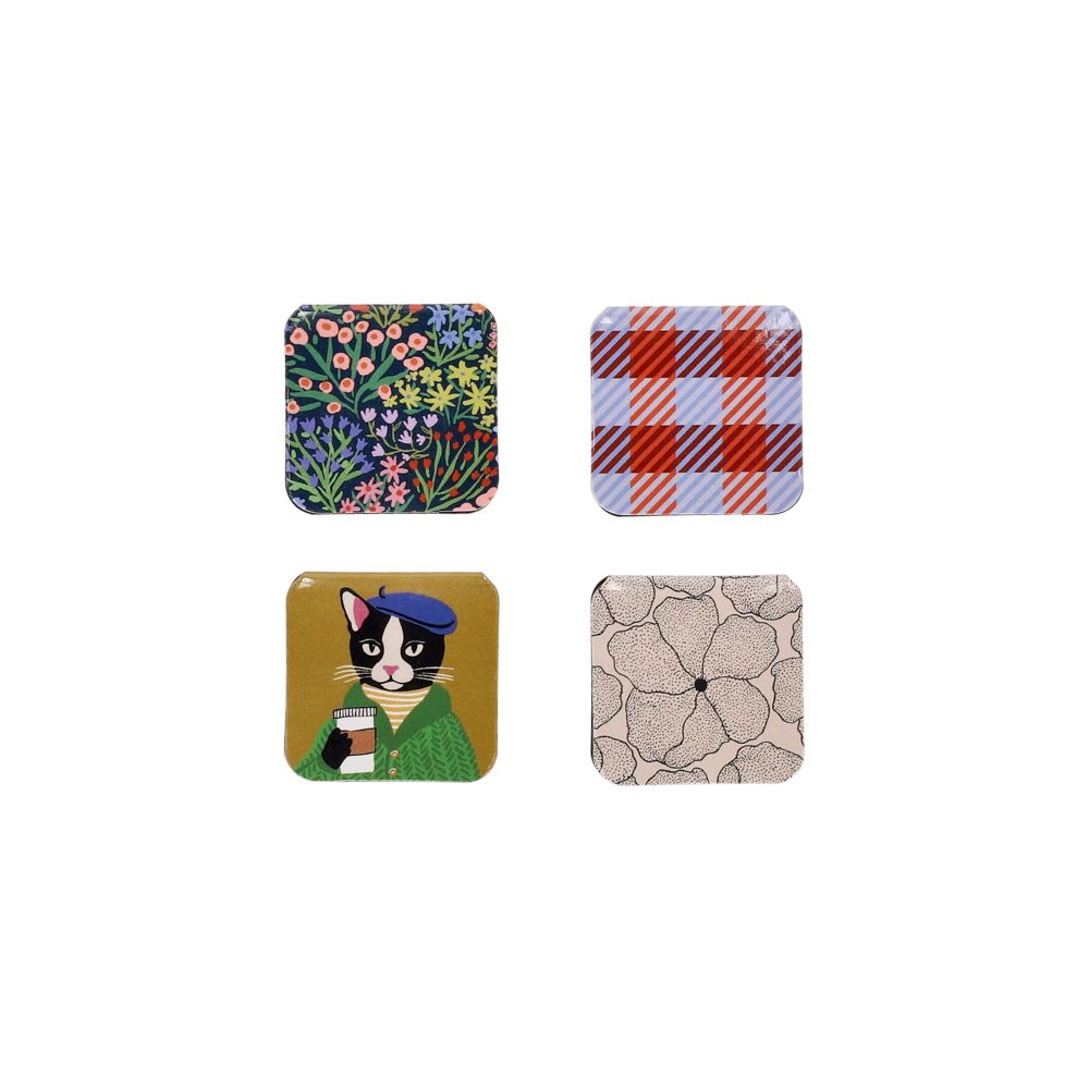 Set 4 marcadores de página 3x3 cm