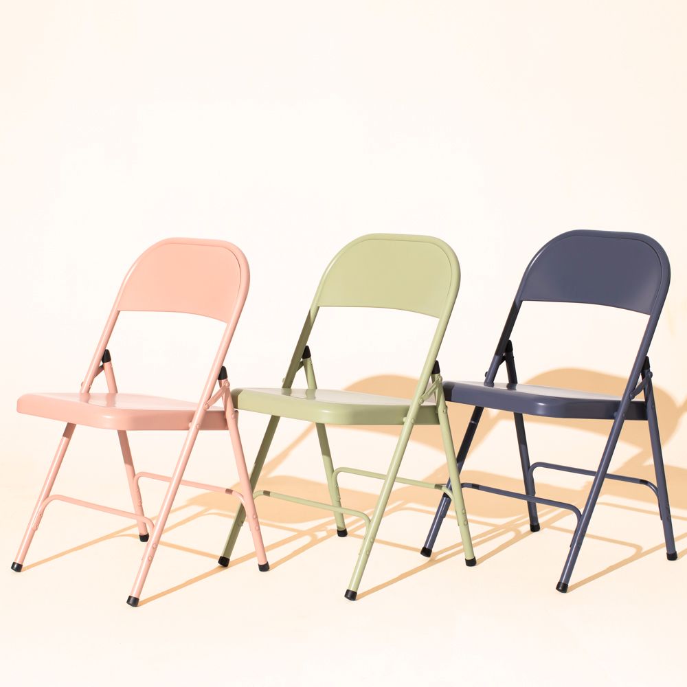 Silla plegable de metal 46x48x76 cm