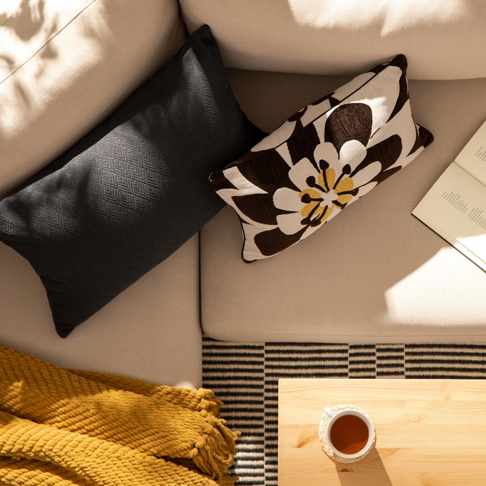 Funda de cojín poliéster chenille 40x60 cm