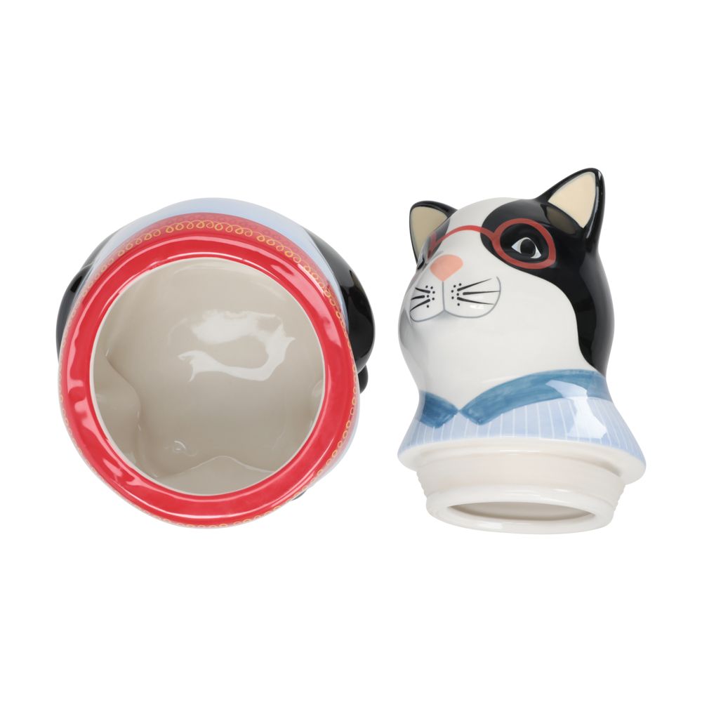 Canister de cerámica con forma de gatito