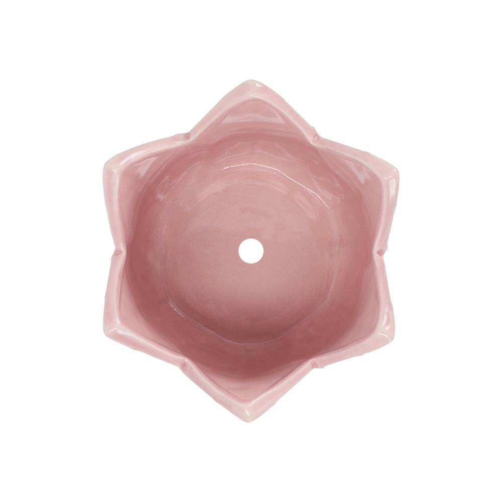 Maceta de cerámica flor 15x13x12.3 cm