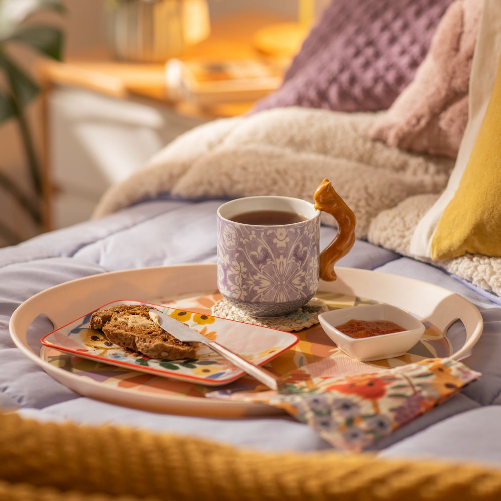 Plato de porcelana Print con diseño 20x13 cm