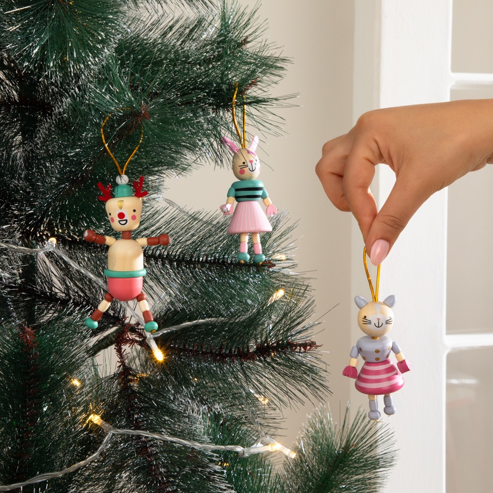 Adorno para árbol de navidad de madera