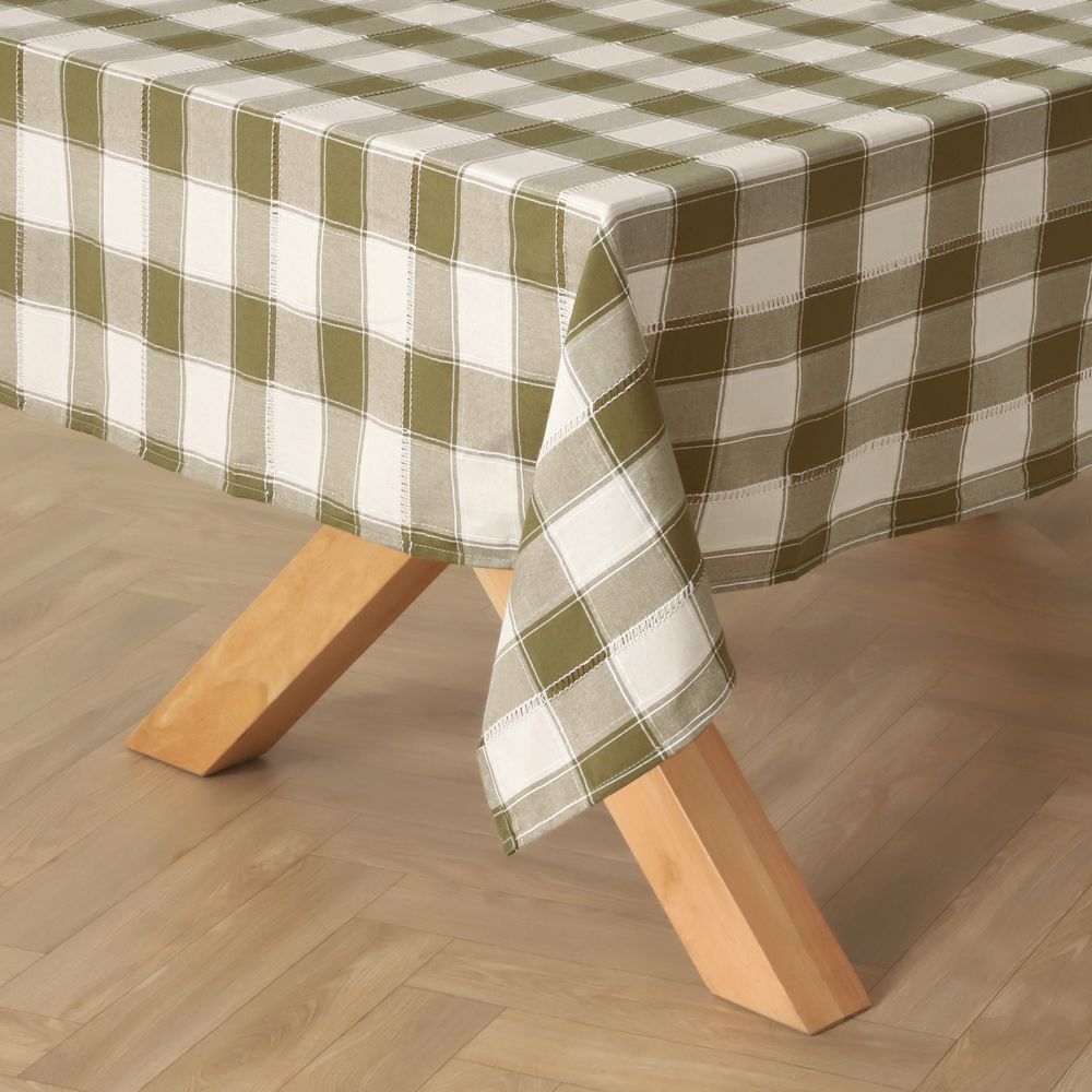 Mantel a cuadros tejido 150x250 cm