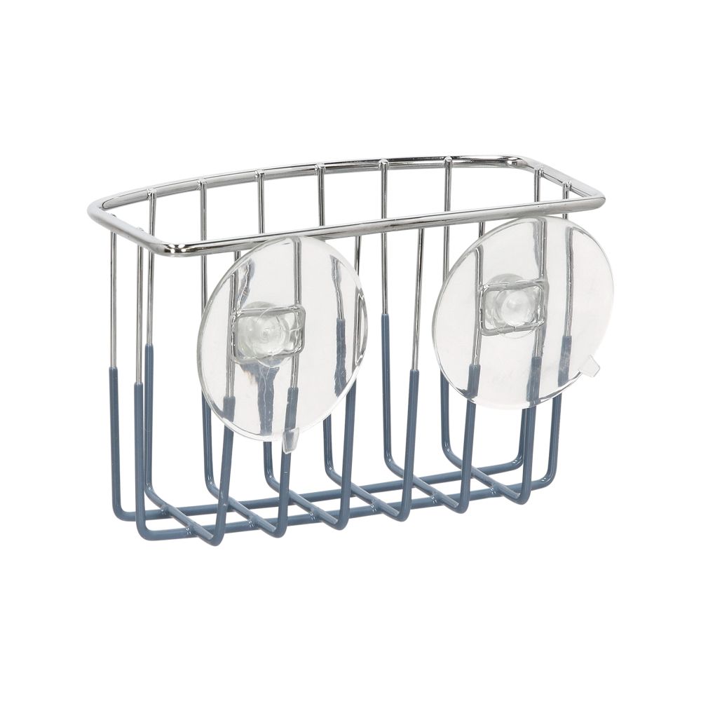 Canasto organizador de metal con succión lavaplatos