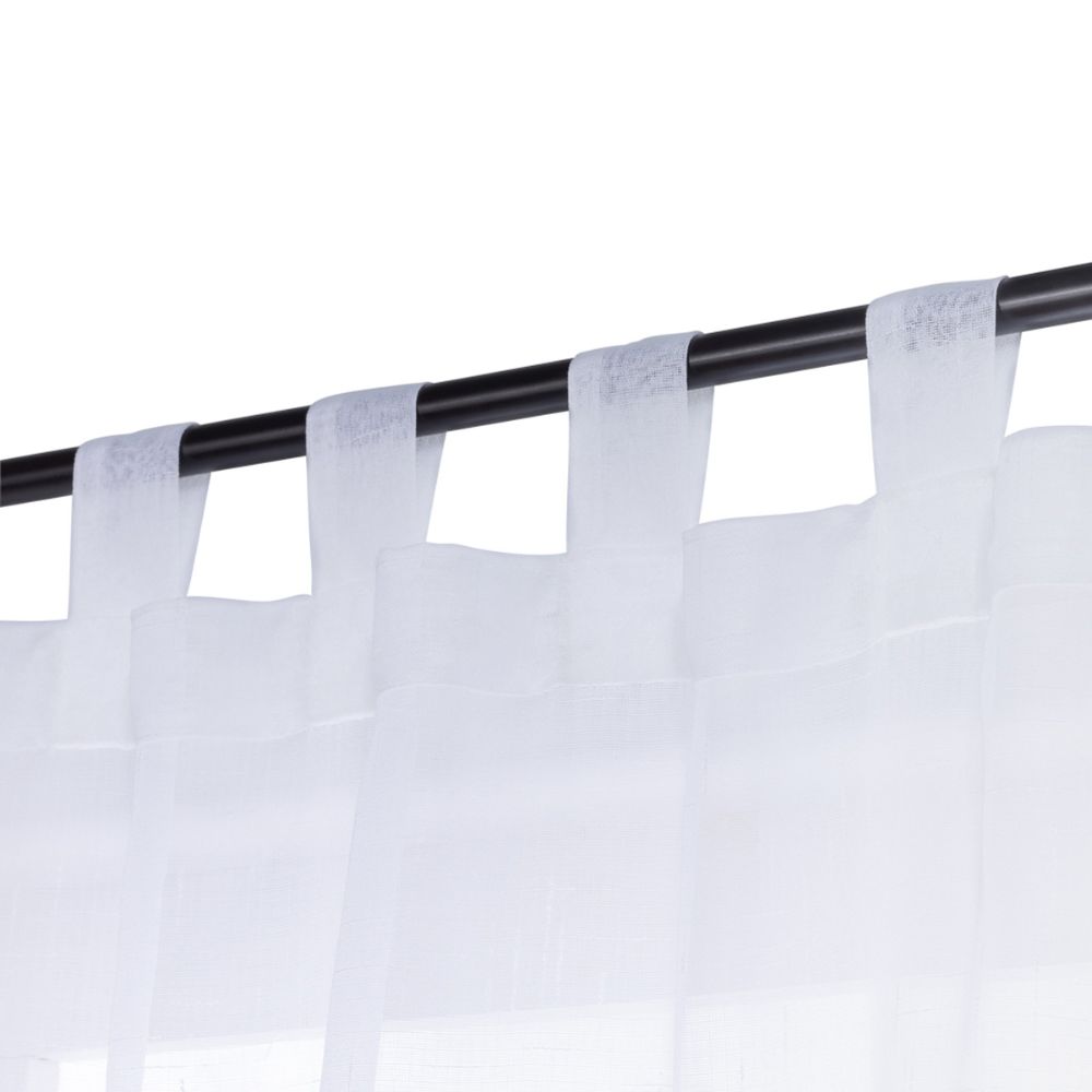 Set 2 Cortinas Visillo Velo con Presillas 140x240 cm