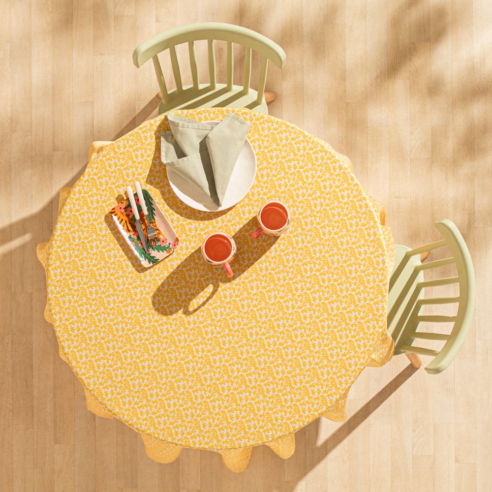 Mantel texturado con estampado diámetro 150 cm