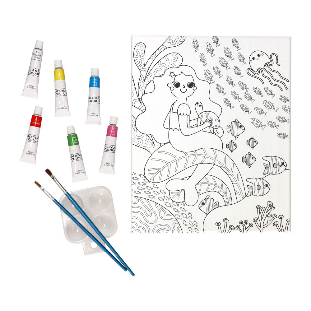 Set de bastidor con pinturas y diseño 24x30 cm