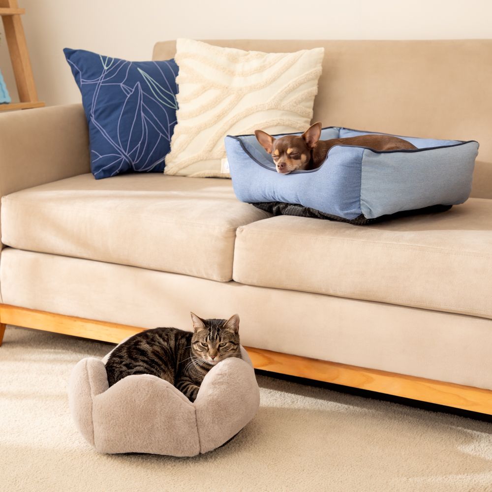 Cama redonda con forma de flor para gato 41 x 23 cm