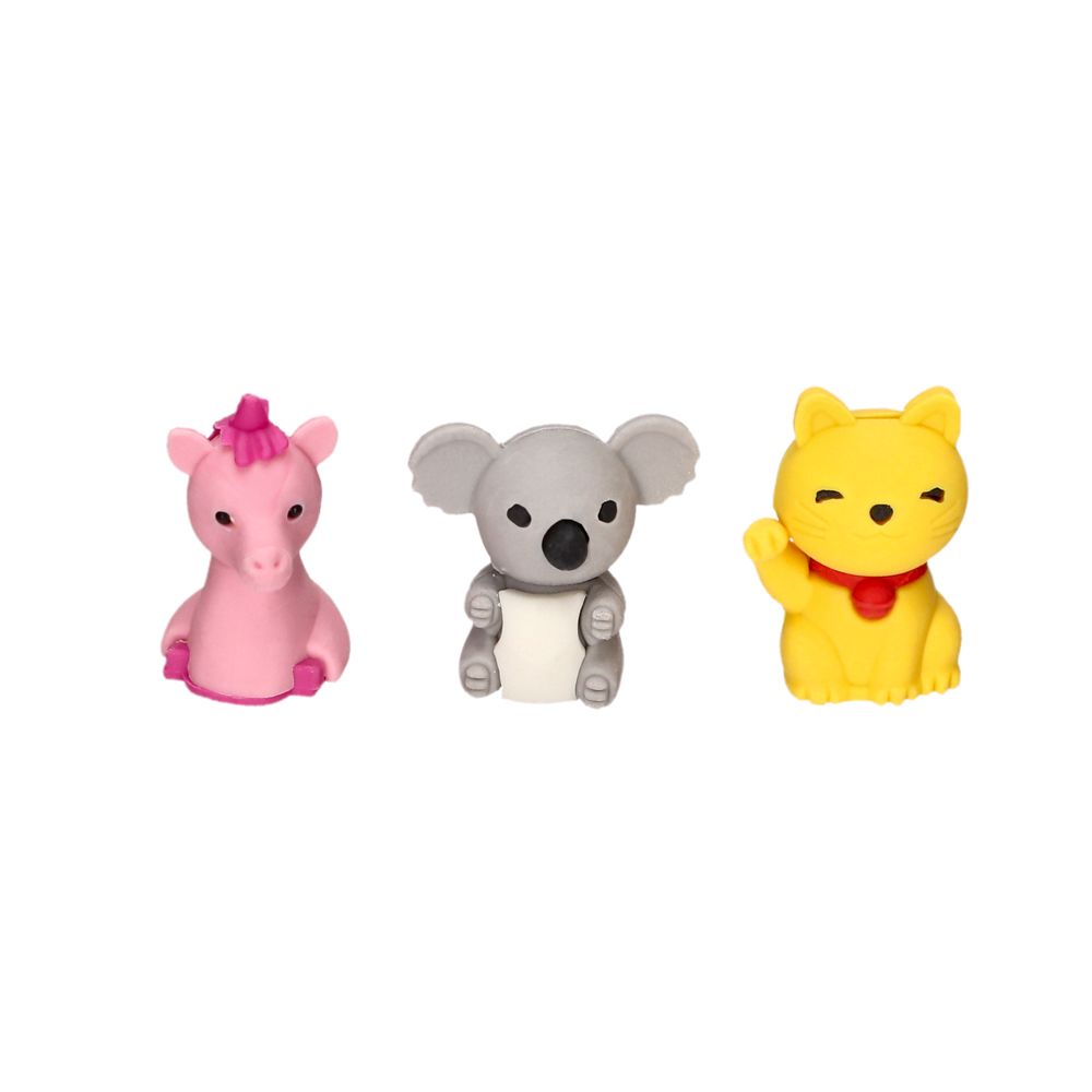 Set de 3 gomas de borrar pequeñas