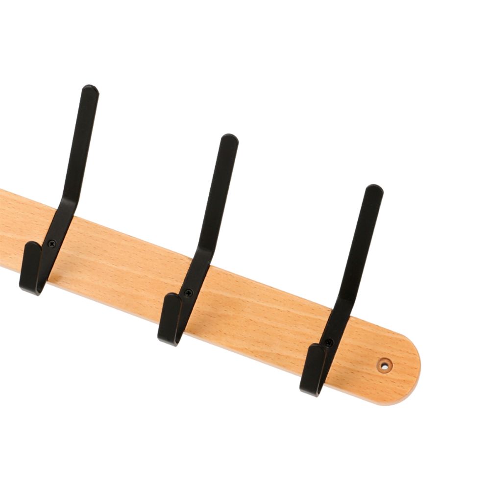 Perchero Madera - Metal Muro 5 Ganchos