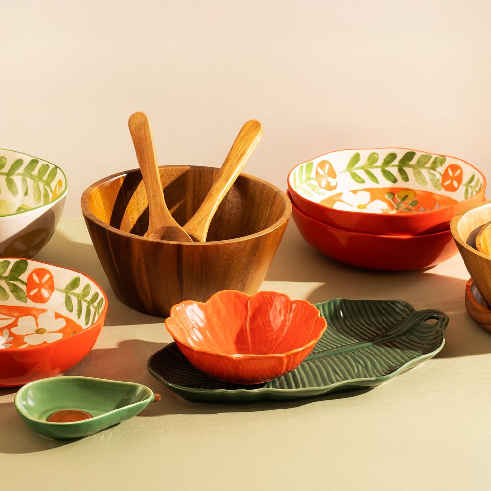 Plato de porcelana con forma de aguacate 16.3x11x3.3 cm