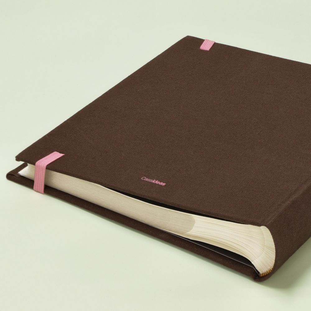 Álbum de fotos tapa tela con bolsillos para 200 fotos 22x5.5x24 cm