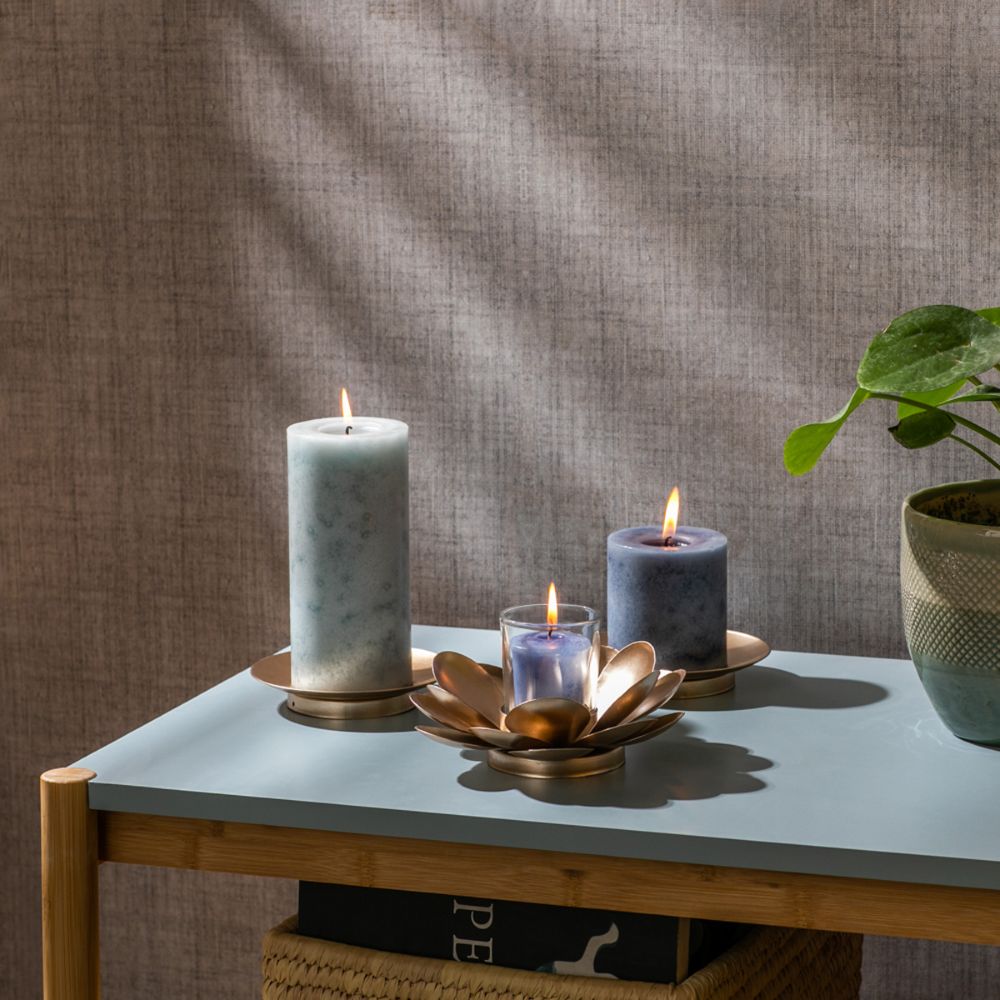 Portavela Metal Redondo 12x2.5 cm