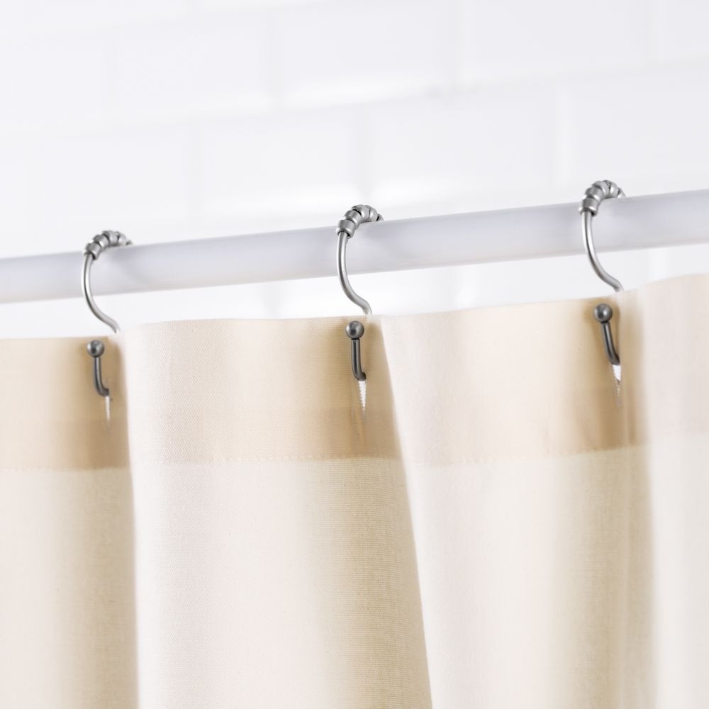 Set 12 ganchos dobles para cortina de baño