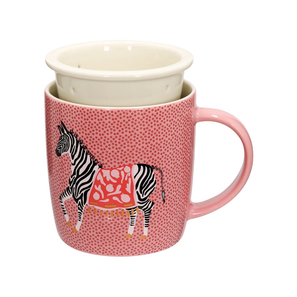 Taza estampado de cerámica con infusor 350 ml