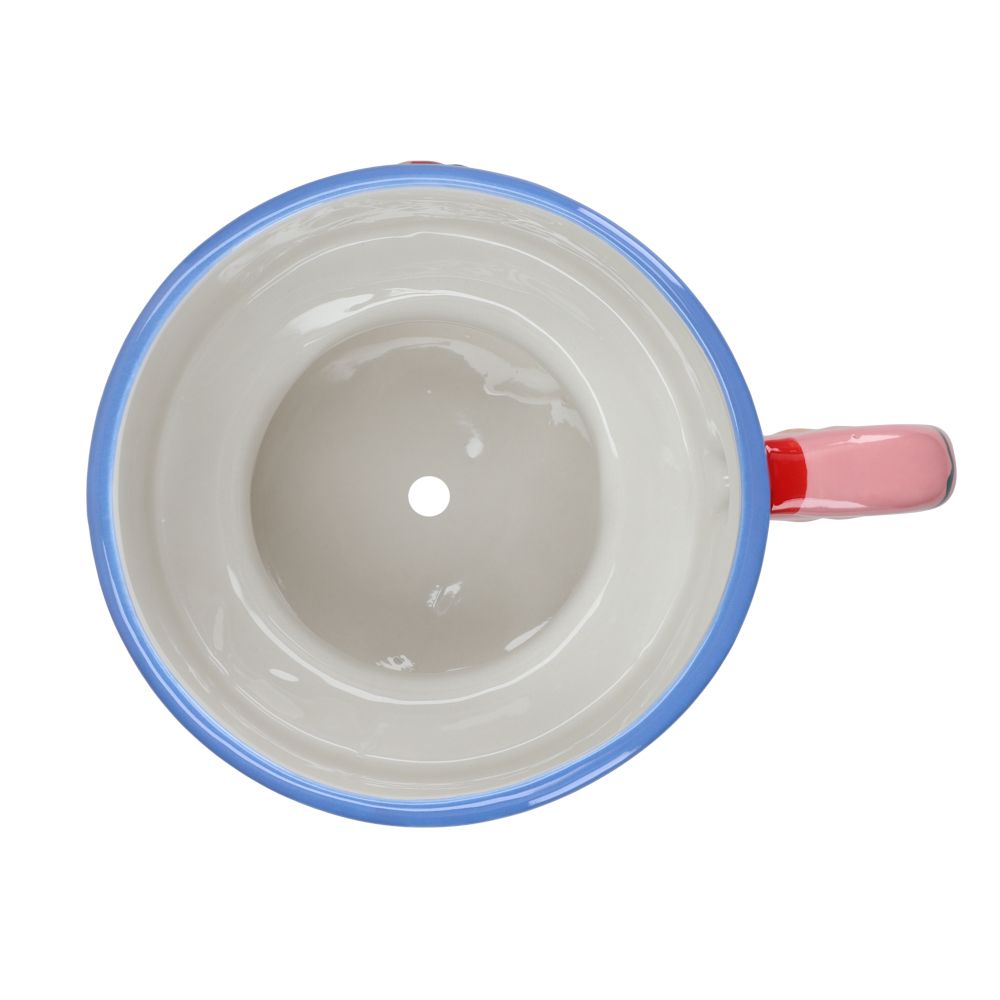 Maceta de cerámica con pájaro 20x15x20 cm