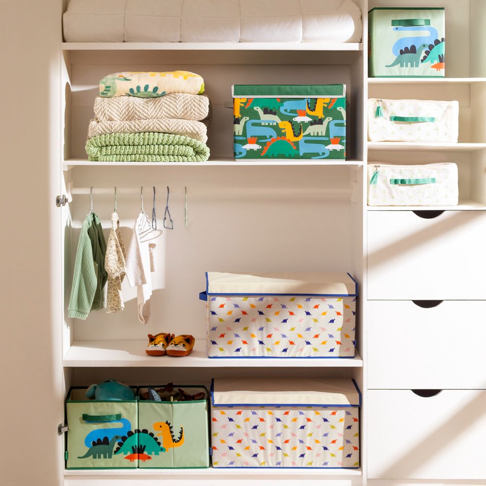 Baúl organizador de tela con divisiones 60x30x30 cm