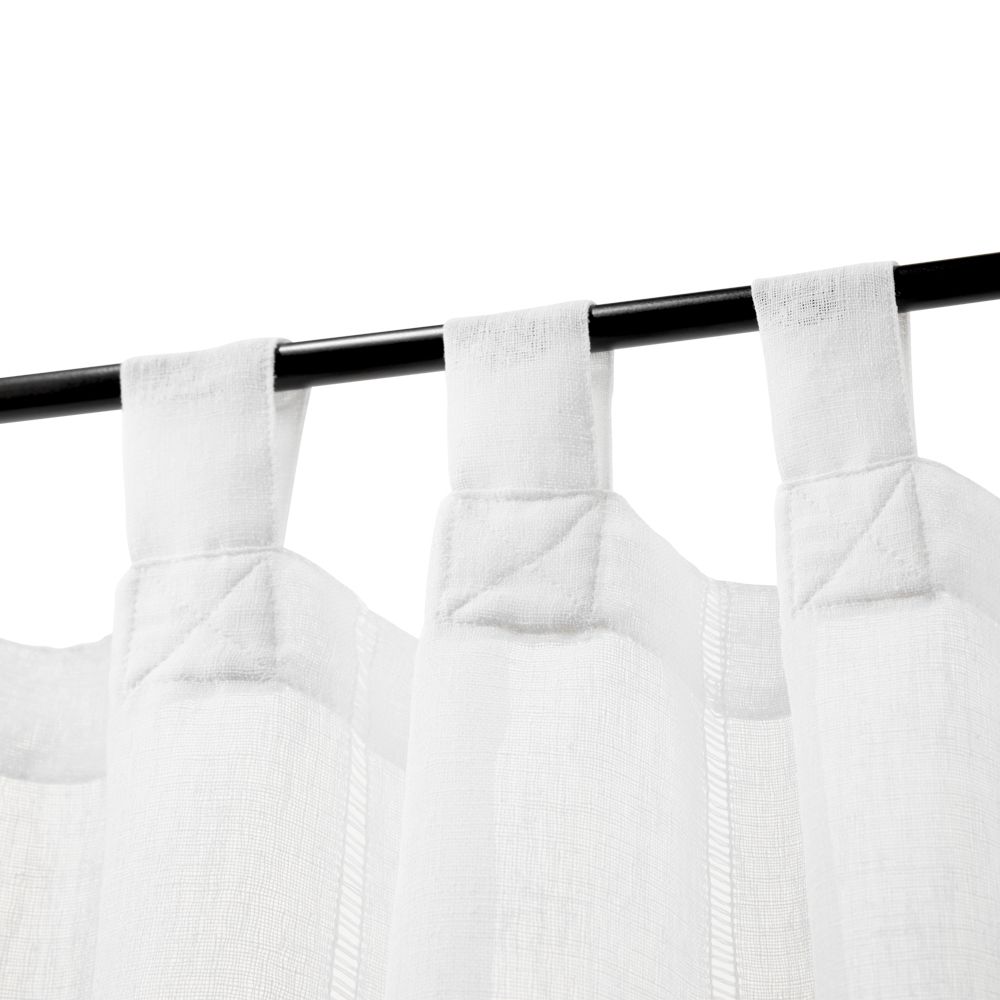 Set 2 Cortinas Visillo Velo Tipo Lino con Presillas 140x240 cm