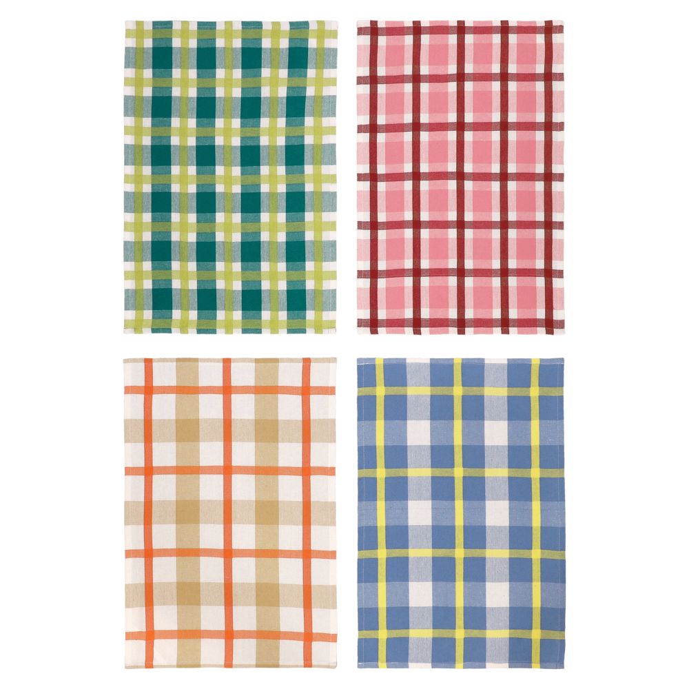 Set 4 paños de cocina algodón 40x60 cm