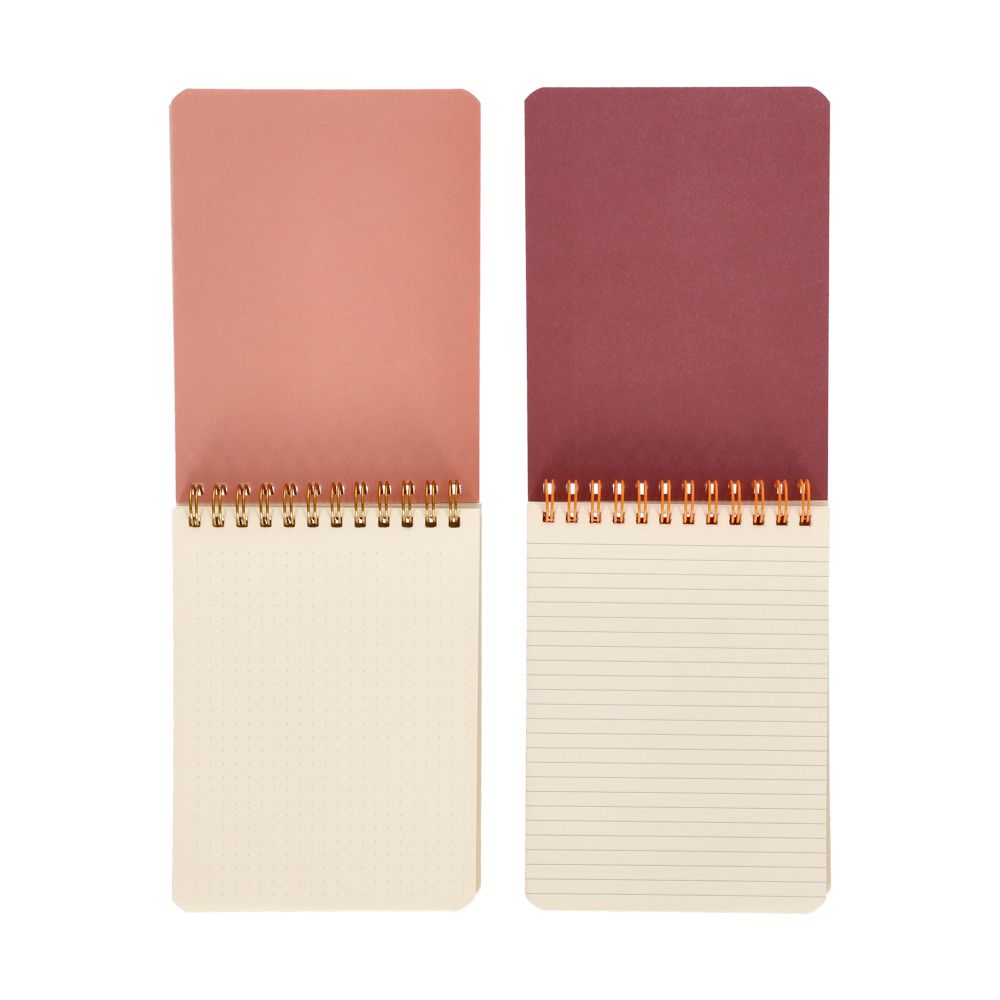 Set 2 libretas espiral 80 hojas 11x16 cm