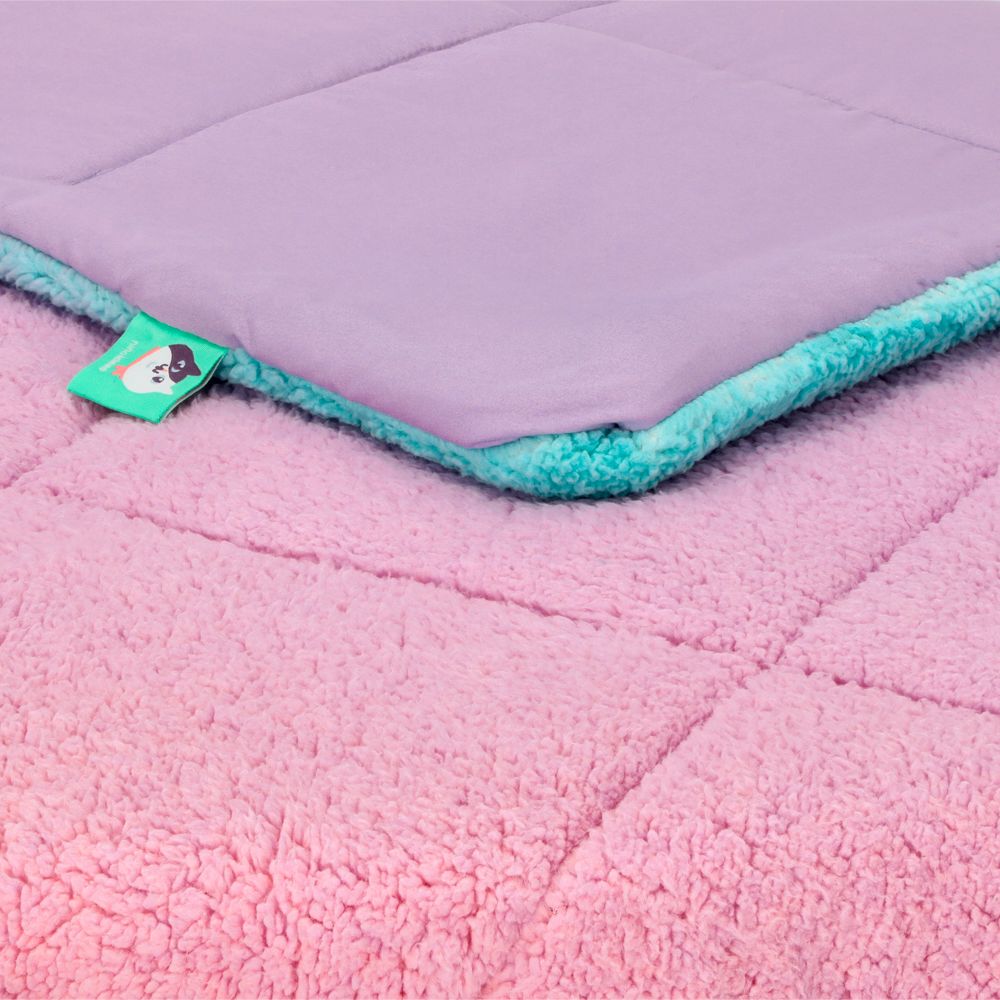 Edredón multicolor con borreguita Individual