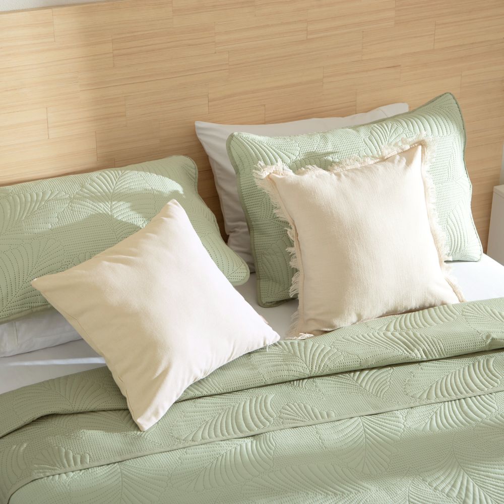 Funda de cojín algodón lino 45x45 cm