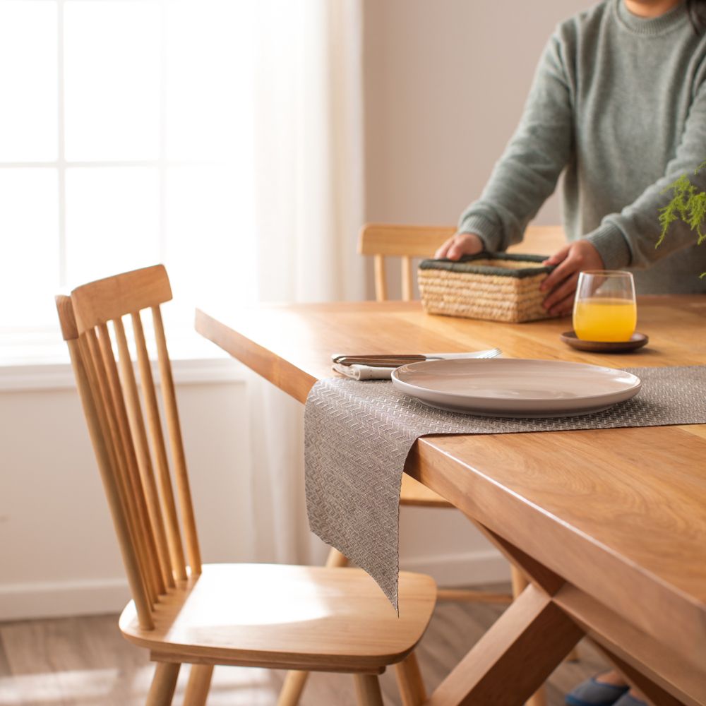 Camino de mesa de PVC tejido 35x130 cm