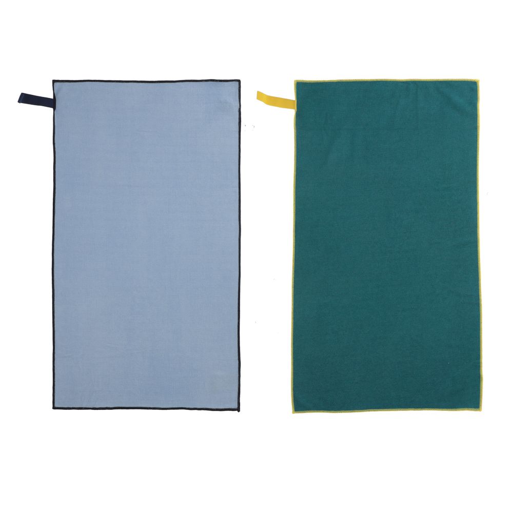 Set de 2 toallas de microfibra para deporte 40x70 cm