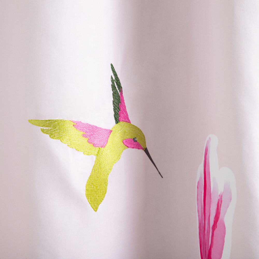 Cortina de baño estampada y bordada 178x180 cm