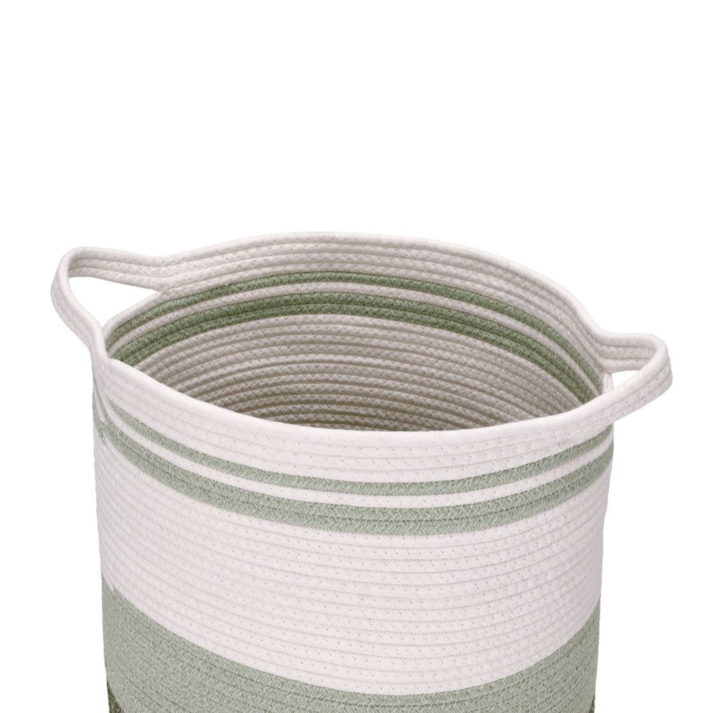 Canasta para ropa de algodón tejido diámetro 35x50 cm