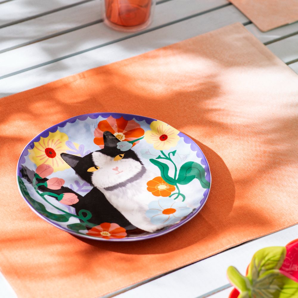 Plato redondo con diseño 20.8 cm