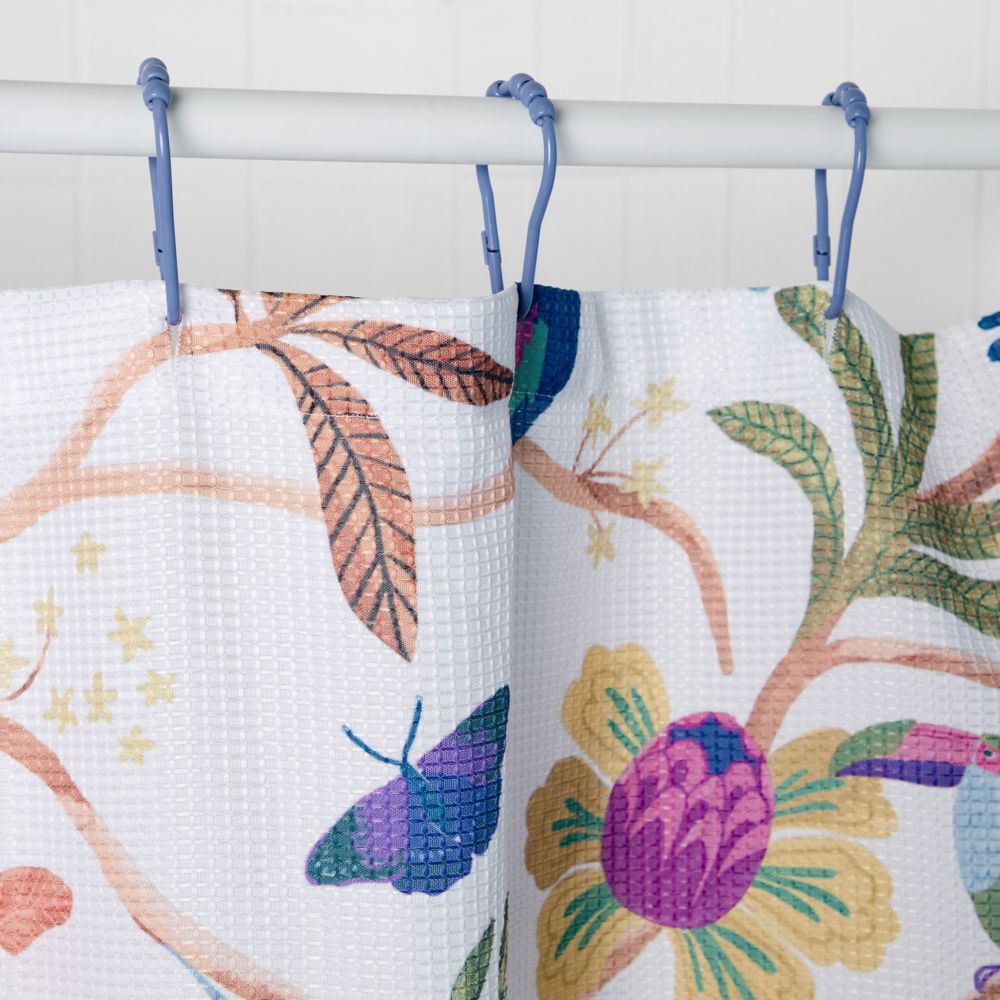 Cortina de baño waffle texturizada 180x180 cm