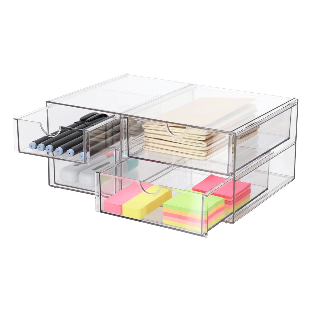 Cajonera 4 cajones plástico 25.5x17.5x10.5 cm