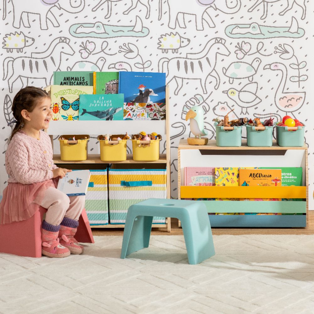 Librero de madera multiuso infantil 63x30x72 cm