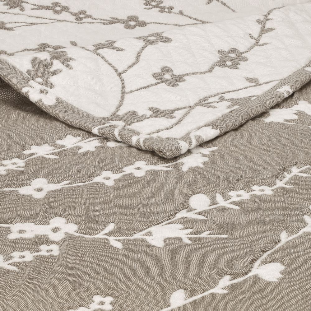 Colcha de algodón bordado Mat/Queen