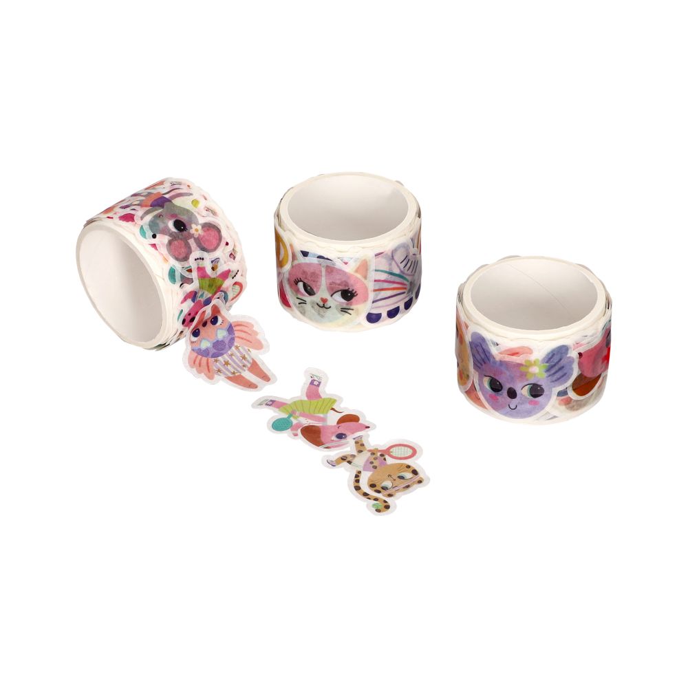 Set de 3 rollos de stickers con diseño