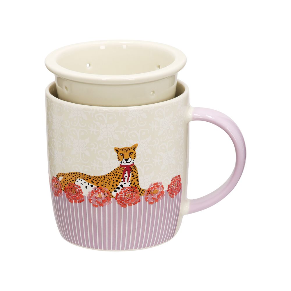 Taza estampado de cerámica con infusor 350 ml
