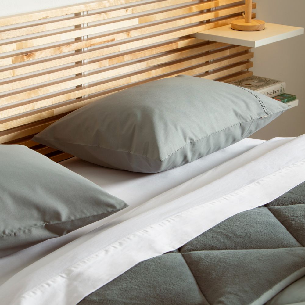 Funda almohada algodón-poliéster liso 144 hilos 50x70 cm