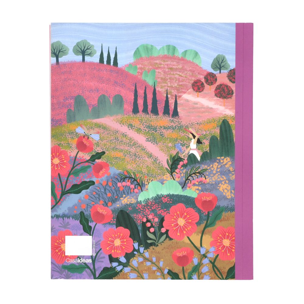 Libreta con lomo y tapa de papel 140 hojas