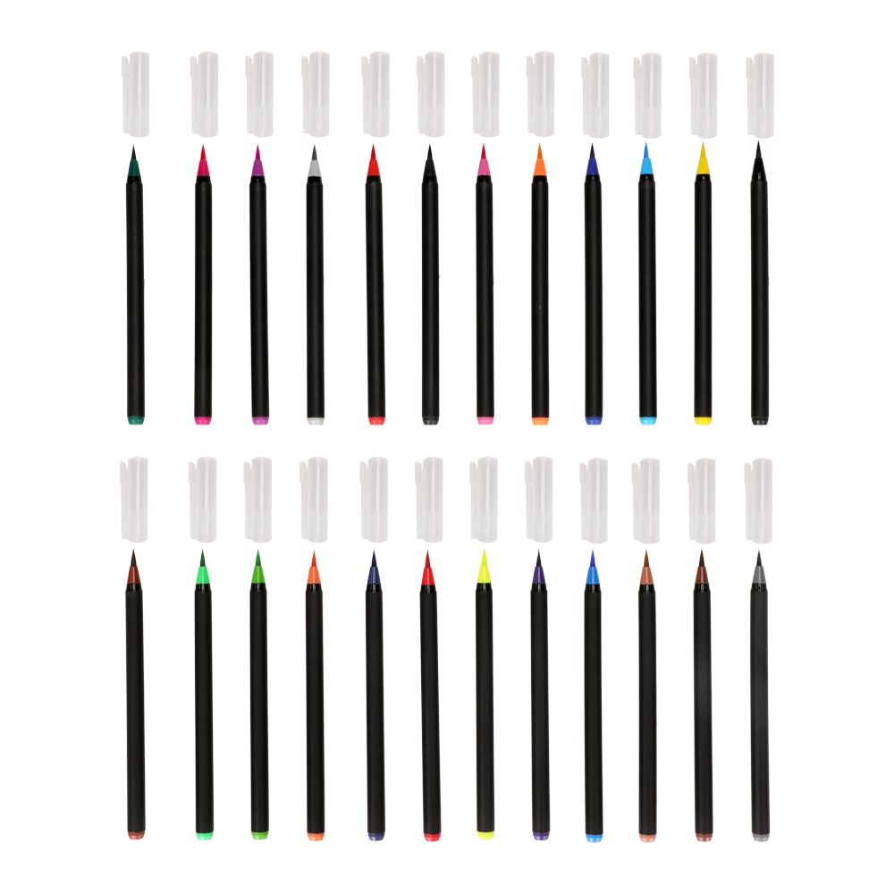 Set 24 Marcadores Punta Pincel