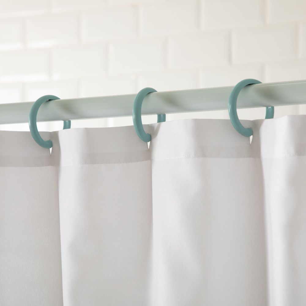 Set 12 ganchos de plástico para cortina de baño