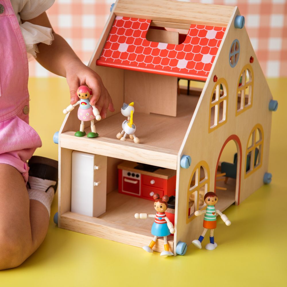 Set 2 muñecos de madera Castilá