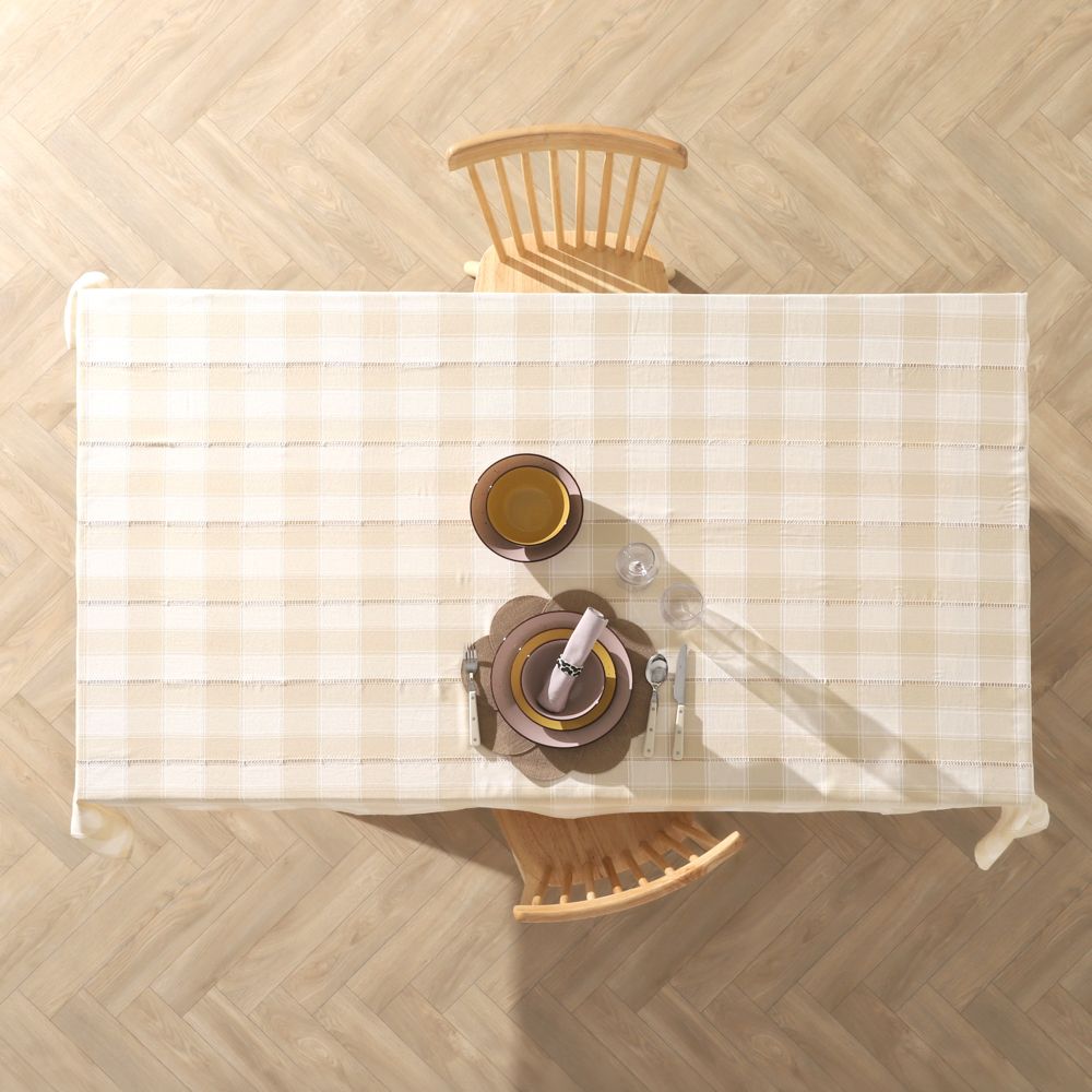 Mantel a cuadros tejido 150x250 cm